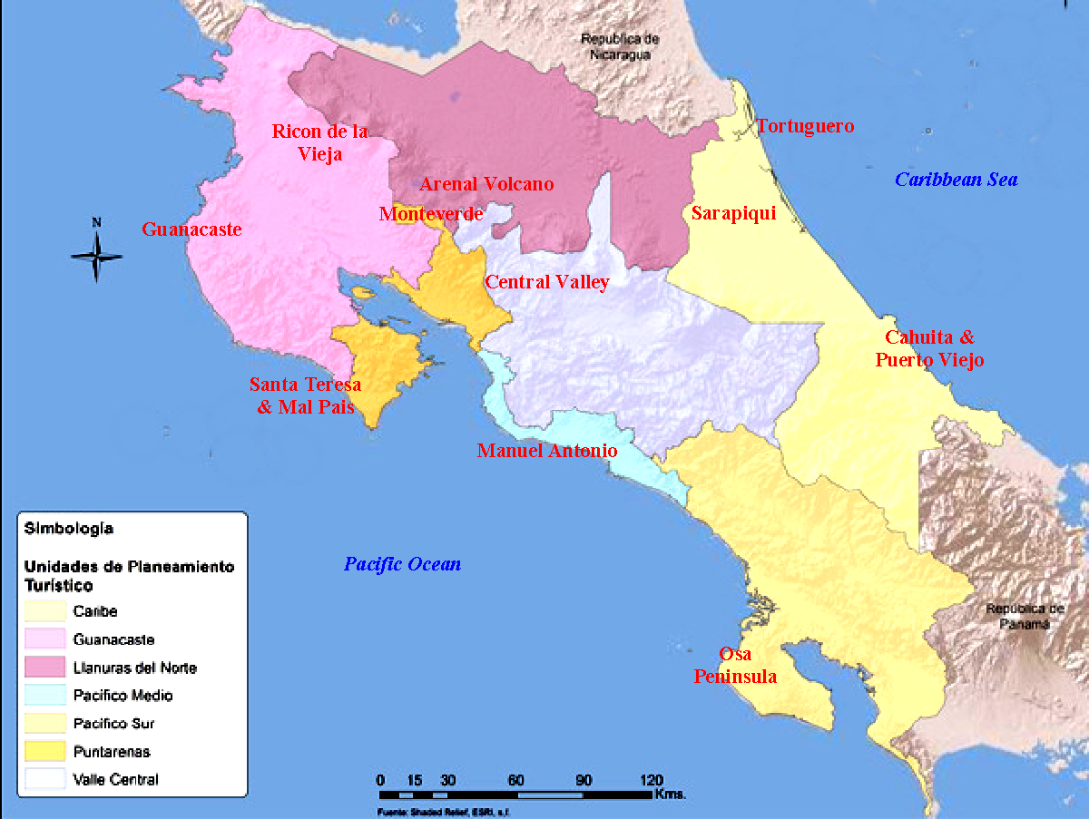Latest Map of Costa Rica II